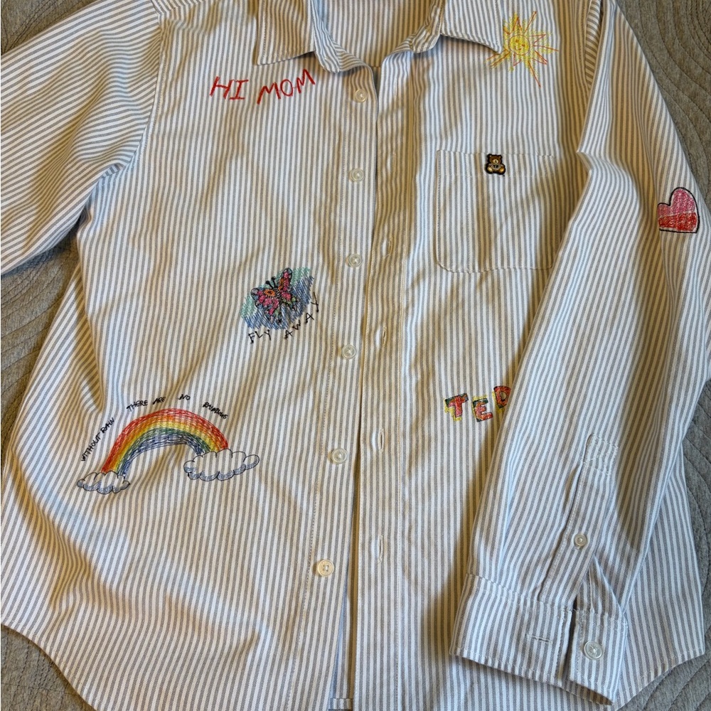 Teddy Fresh Embroidered Boyfriend Fit Shirt